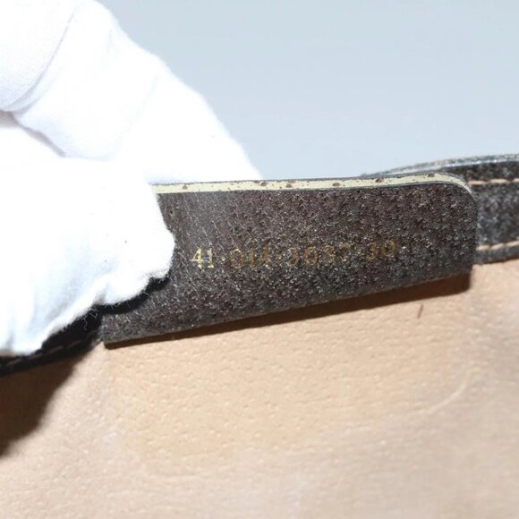 GUCCI GG Supreme Web Sherry Line Clutch Bag PVC Beige - Picture 14 of 14